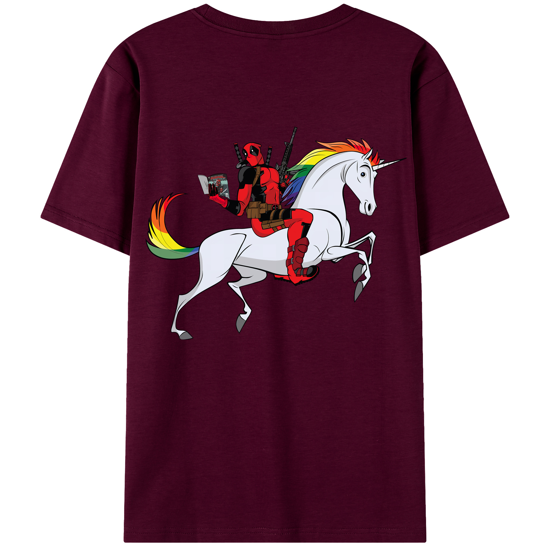（画像用） Deadpool デッドプール レディース半袖Tシャツ(バックプリント)